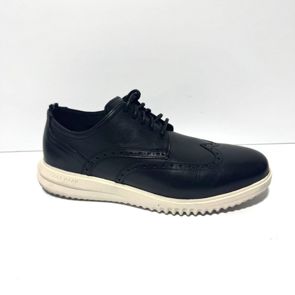 Cole Haan Mens Grand Wingtip Oxford Black Size 9W